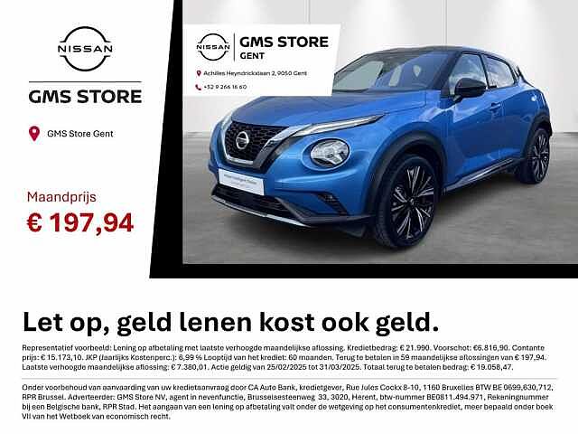 Nissan Juke N-design 1.0 DCT GPS / Camera / Parkeersensoren / Autom Airco
